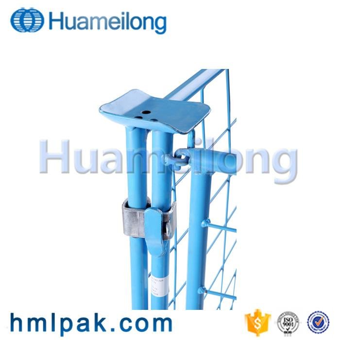 Heavy duty collapsible foldable cheap rigid pallet cage for handling goods 4