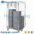 Mobile warehouse best quality foldable collapsible wire mesh roll cage trolley  1