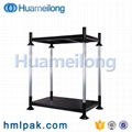 Heavy duty adjustable stacking industrial movable steel pallet converter rack  1