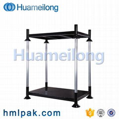 Heavy duty adjustable stacking industrial movable steel pallet converter rack 