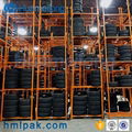 Heavy duty adjustable portable warehouse storage stacking steel tire racking  5