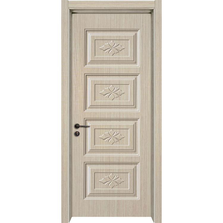 Pre hung white color Molded Panel Interior solid wood Door for residential home 4