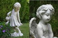 Stone Carved Cute Little Angel Bust Statue 1