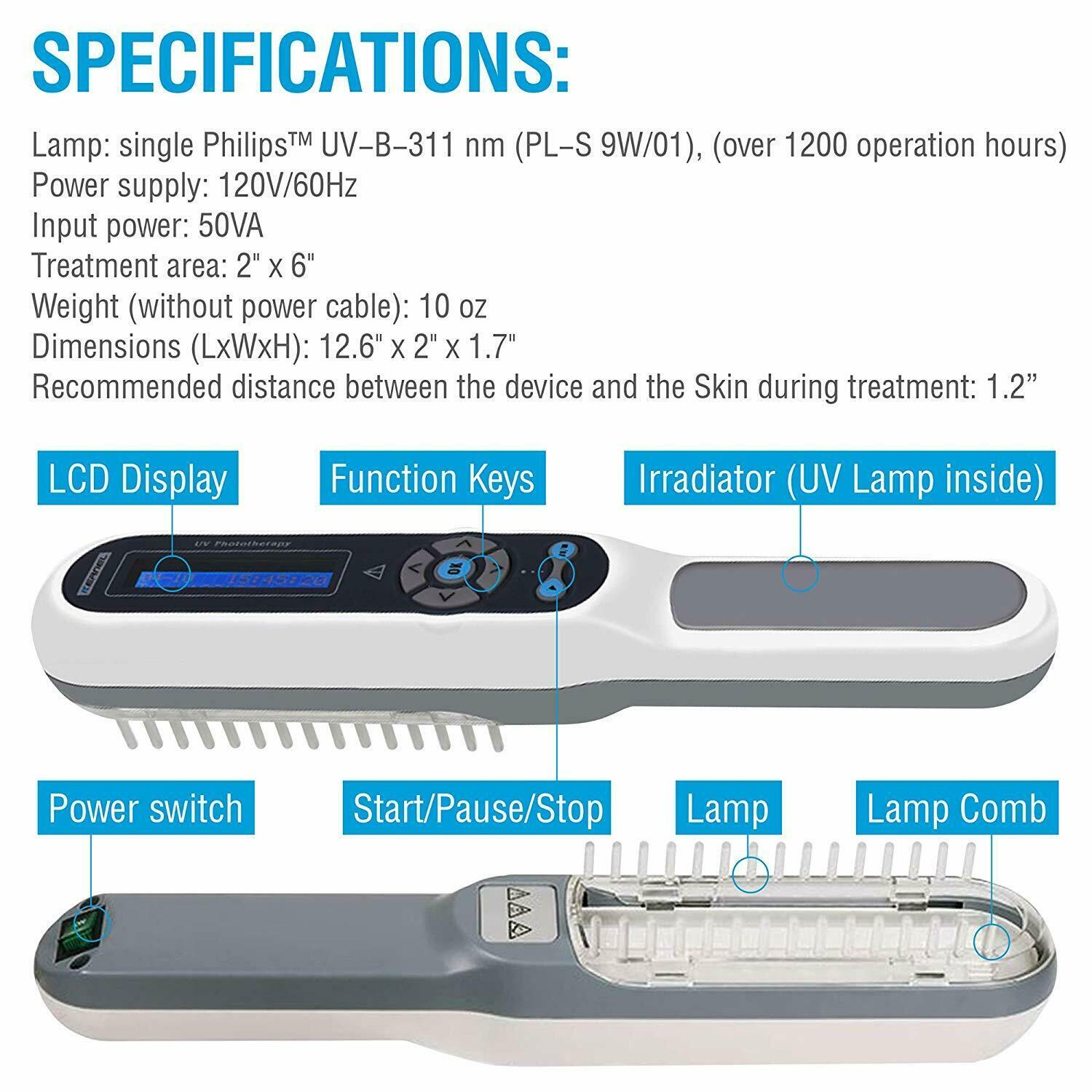 kn4003b 311nm narrowband uv uvb phototherapy for vitiligo treatment 3