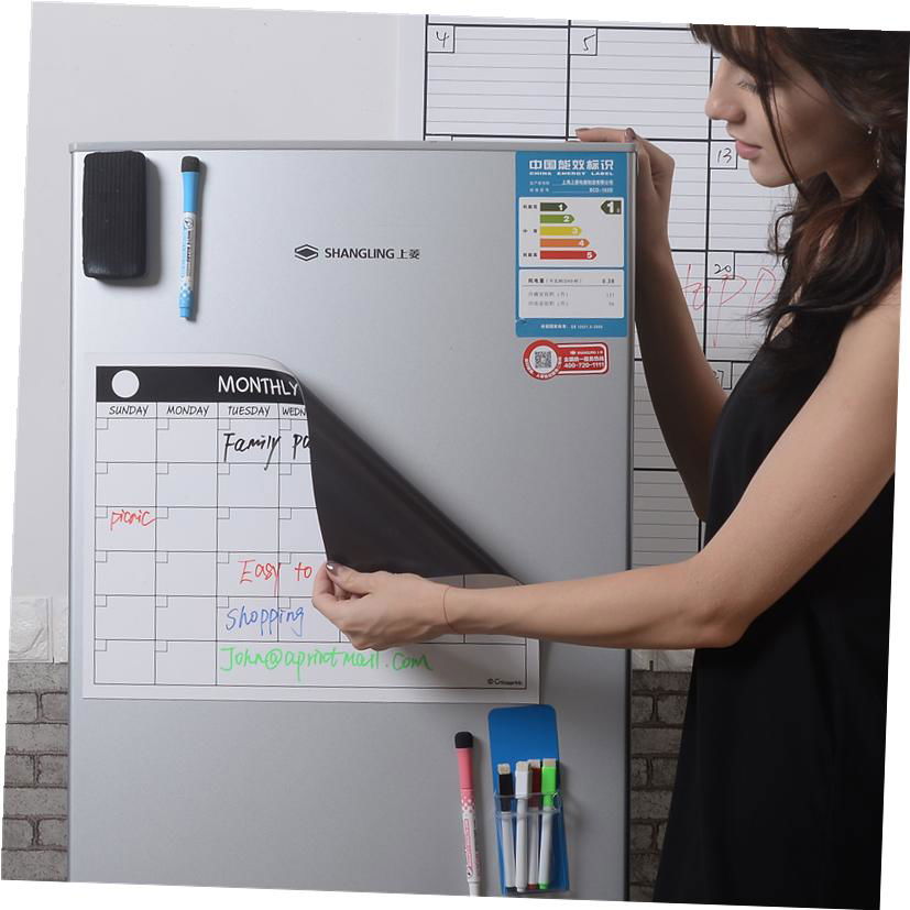 Dry erase daily weekly magnetic calendar planner for fridge 2
