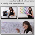 Custom big size dry erase wall calendar 36"x48" 72"x48" 4