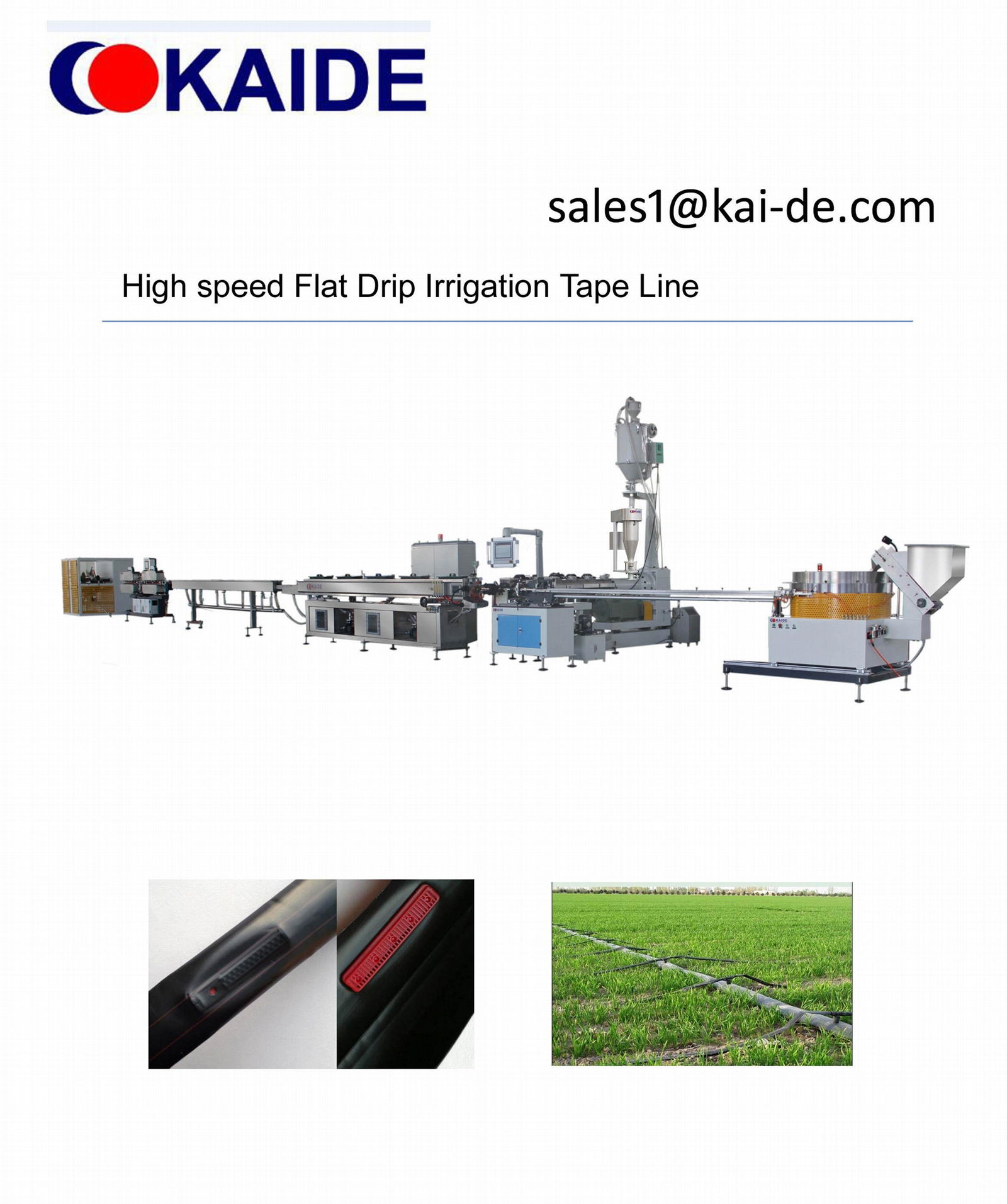 High speed Flat Drip Irrigation Tape Line