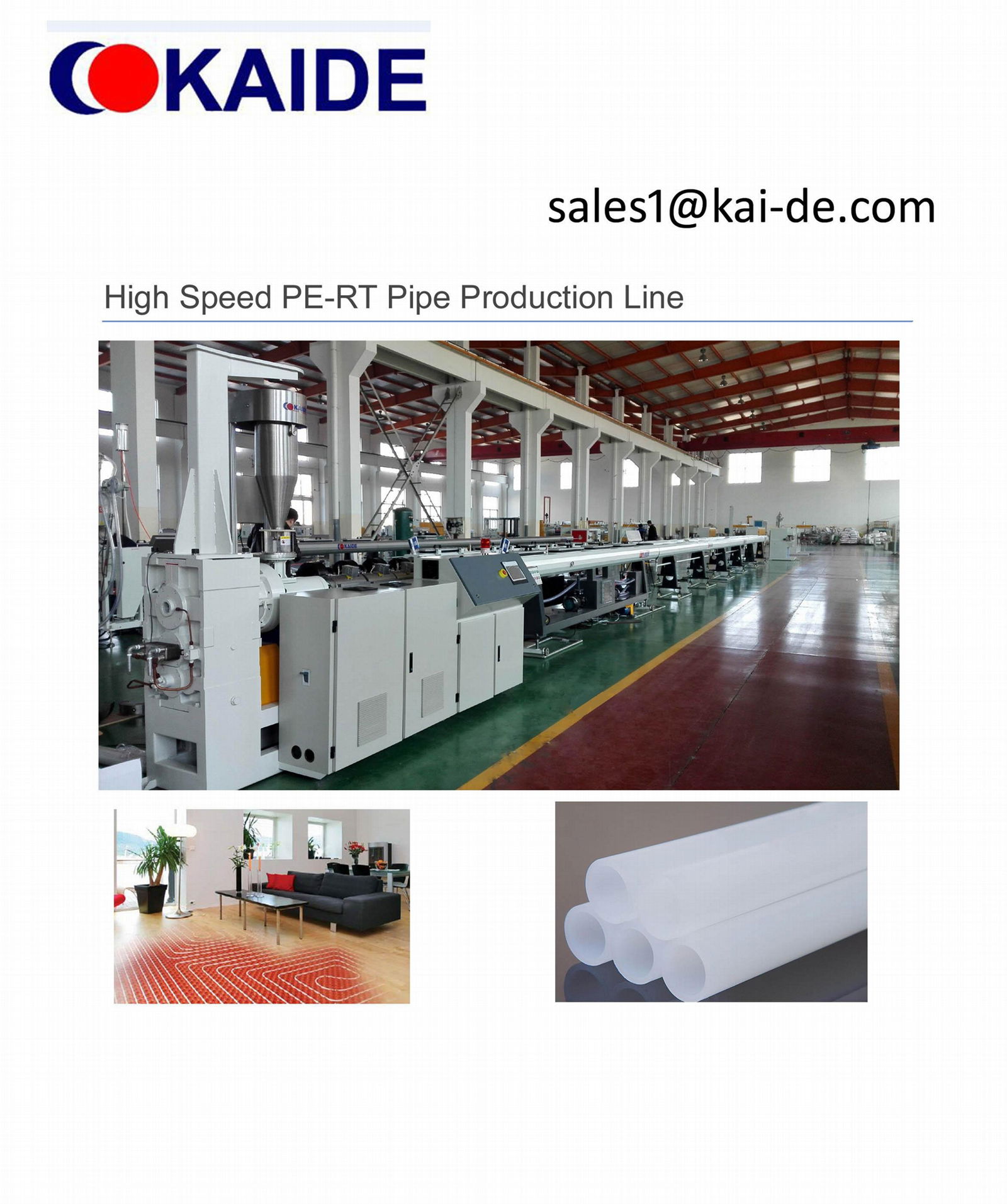 High Speed PE-RT Pipe Production Line