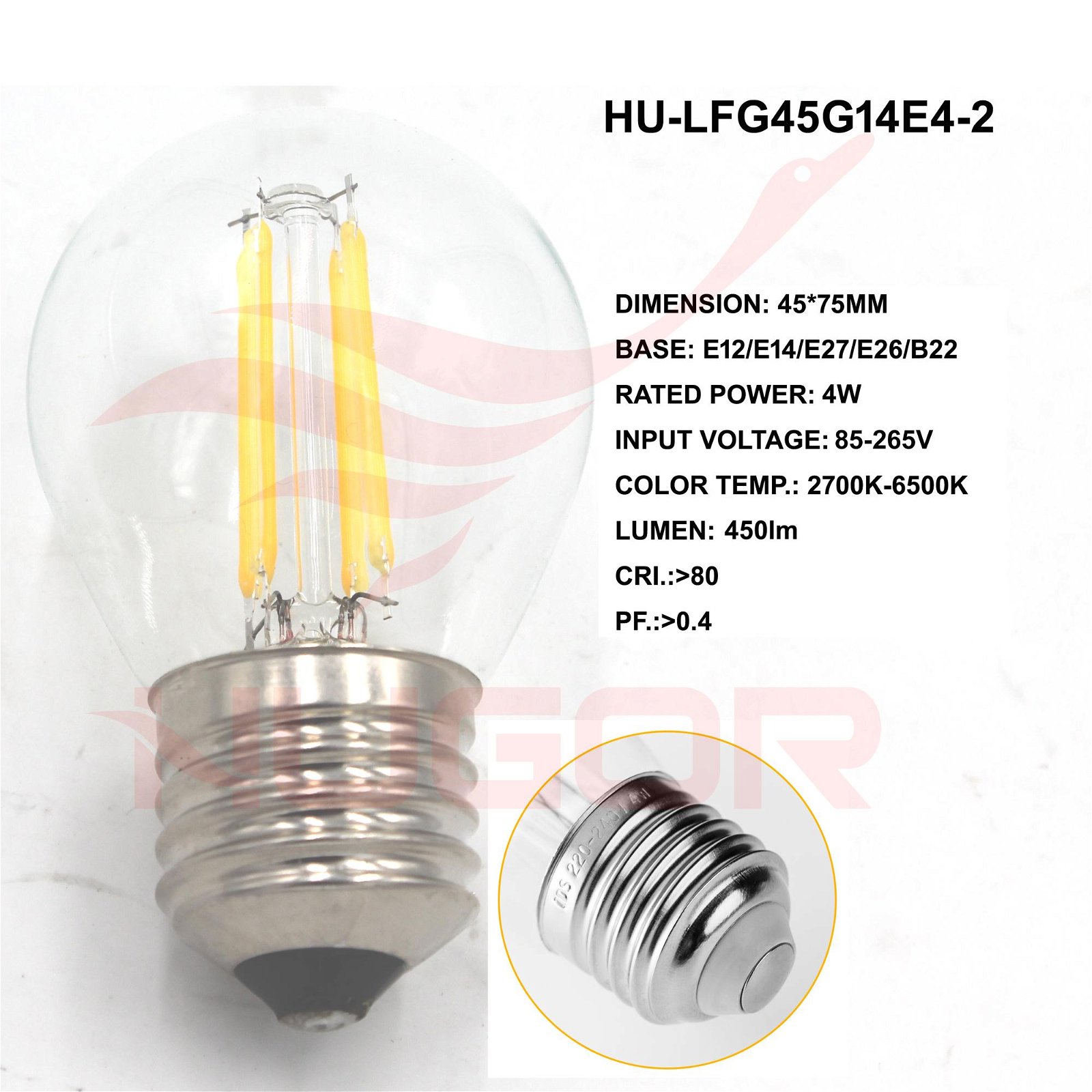 Led Filament Bulb G45/G14 4W