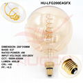 Led Filament Bulb G200 4W Gold Flexible
