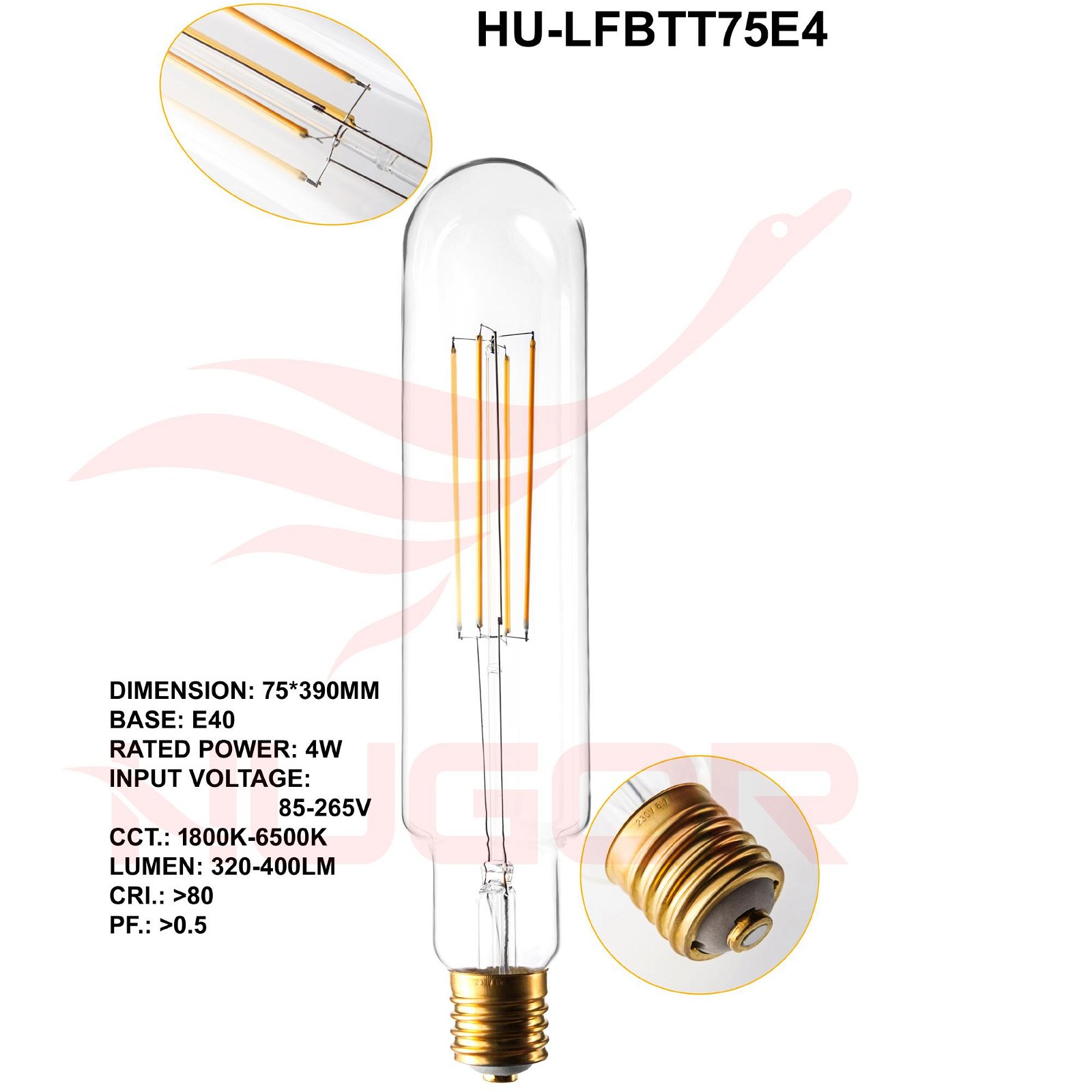 Led Filament Bulb BTT75 4W 