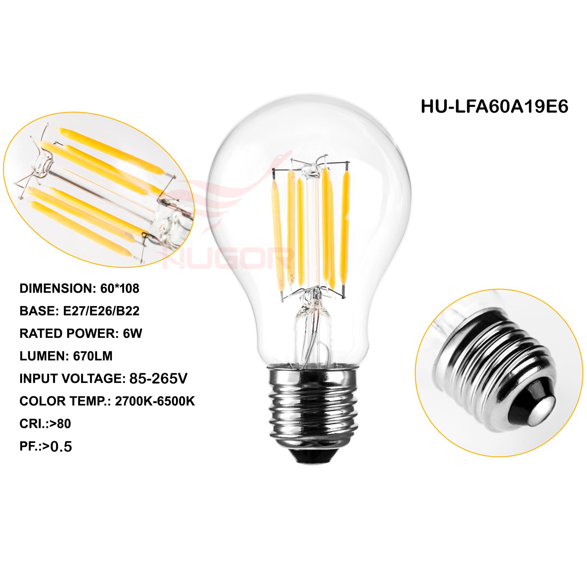 LED FILAMENT BULB A60/A19 1W 2