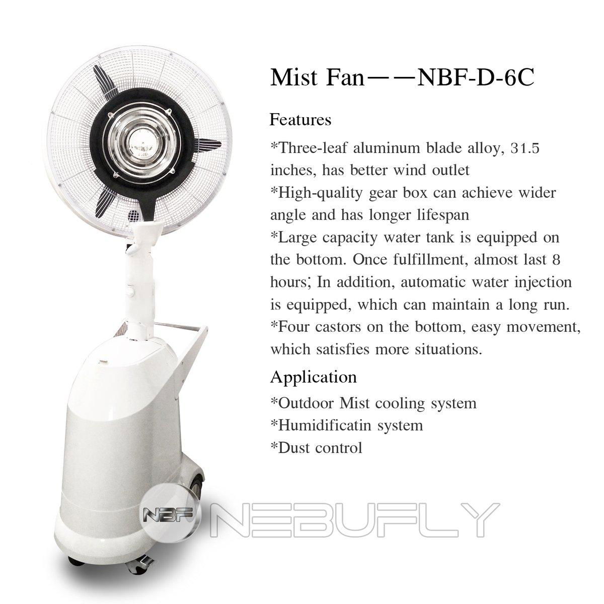 Water Mist Fan Portable Portable Misting Humidifier Fans Garden Restaurant 4