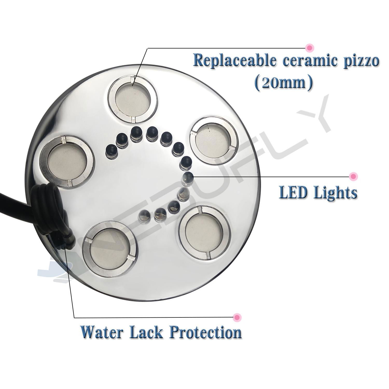 LED Light 5 Head Ultrasonic Mist Maker Fogger Water Fountain Pond Decor 2