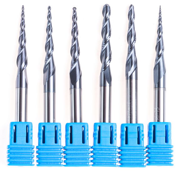 Coated Carbide Taper Ball Nose End Mills Taper Milling Cutter CS072