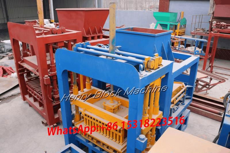 QT4-15 automatic hydraulic system hollow bricks blocks makin