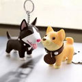 Free design service cheap customized key chains cute dog shape soft PVC keychain