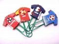 Custom Football clothes shape soft silicone pvc bookmark plastic paper clips 1