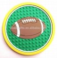 Coaster factory directly wholesale colorful custom soft pvc rubber bar beer wine 4