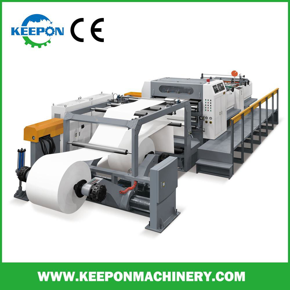 High Speed Rotary Knife Paper Roll to Sheet Cutter with Stacker