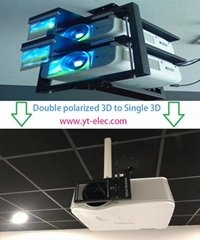 Double polarized 3D to Single Modulator Compatible With All DLP 3D projector