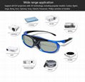 DLP Link Active Shutter 3D Glasses with Rechargeable match all DLP 3D projector 