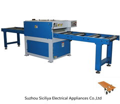 Board peeling and split saw machine