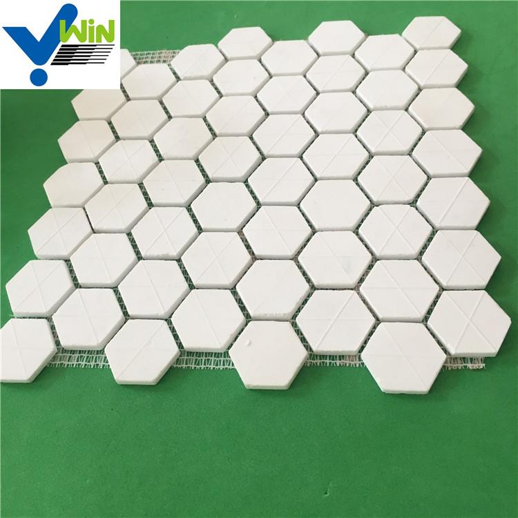 92 % 95 % AL2O3 alumina ceramic mosaic hexgon