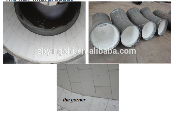 Wear Resistant Alumina Ceramic Lined Bend for Coal Transporting