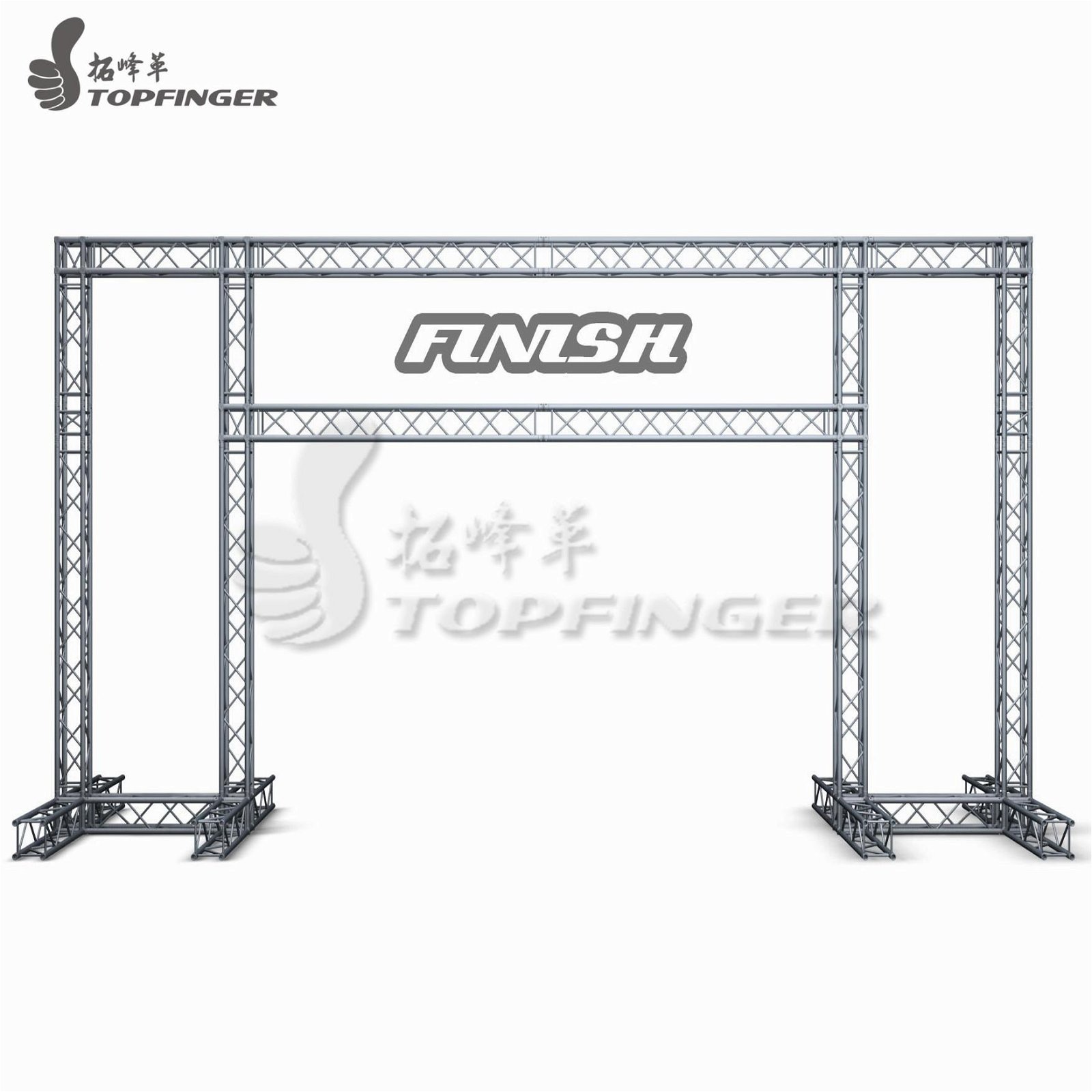 Peak roof flat roof truss system 450x450mmx1m curved lighting truss trade show t 4