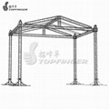 Moving Pillar Head truss system aluminium lighting black truss 350x350mmx1.5m