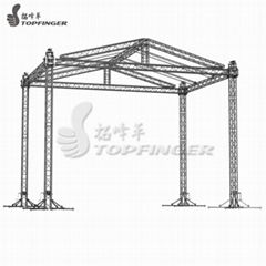 Moving Pillar Head truss system aluminium lighting black truss 350x350mmx1.5m