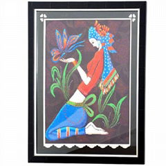 folk art cross stitch for home decoration