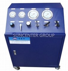 Suncenter gas booster system for industrial gas cylinder transfer and filling