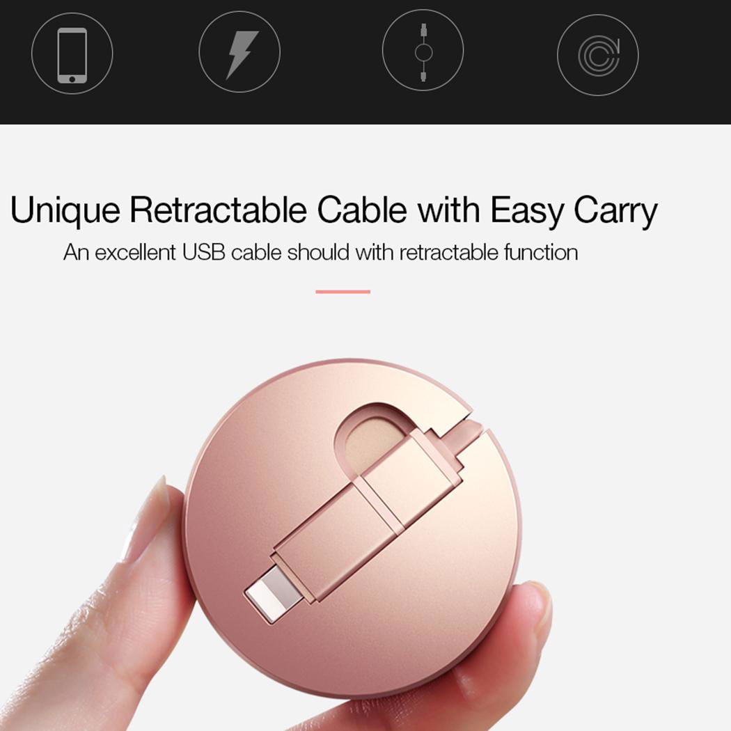 2 in 1 retractable charging data cable 2