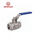 female ball valve SS 304 thread ball valve with lock DN10 2