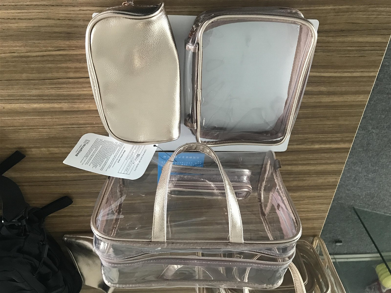 2018 new customized PU make-up bag travel set bag 