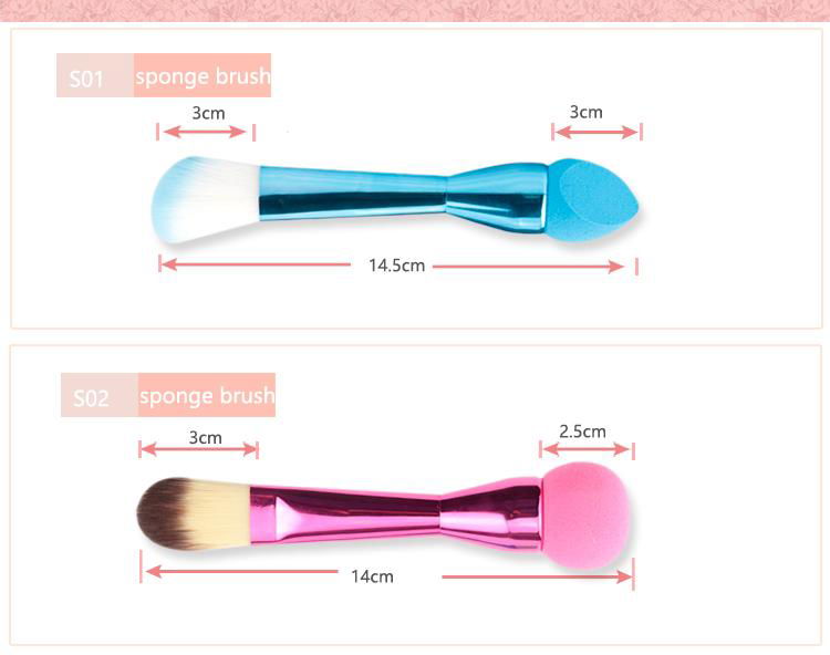 Factory Wholesales Double Sided Makeup Brush Sponge Brush 2