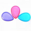 Colorful beauty sponge silicone makeup puff oval shape sponge 2