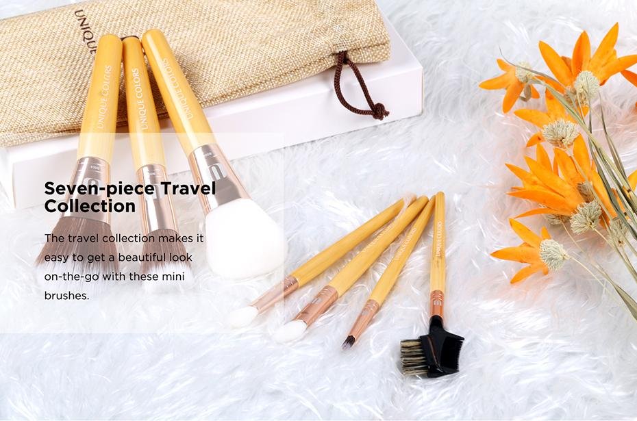 wholesale custom logo glitter bamboo make up brushes kit makeup brush set 3