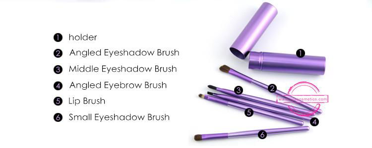 Factory price cosmetic professional eye shadow makeup brush set free sample 5