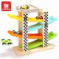 Four Color Wooden Craft Racing Track Toy Car Set with thr Combination of Plastic 3