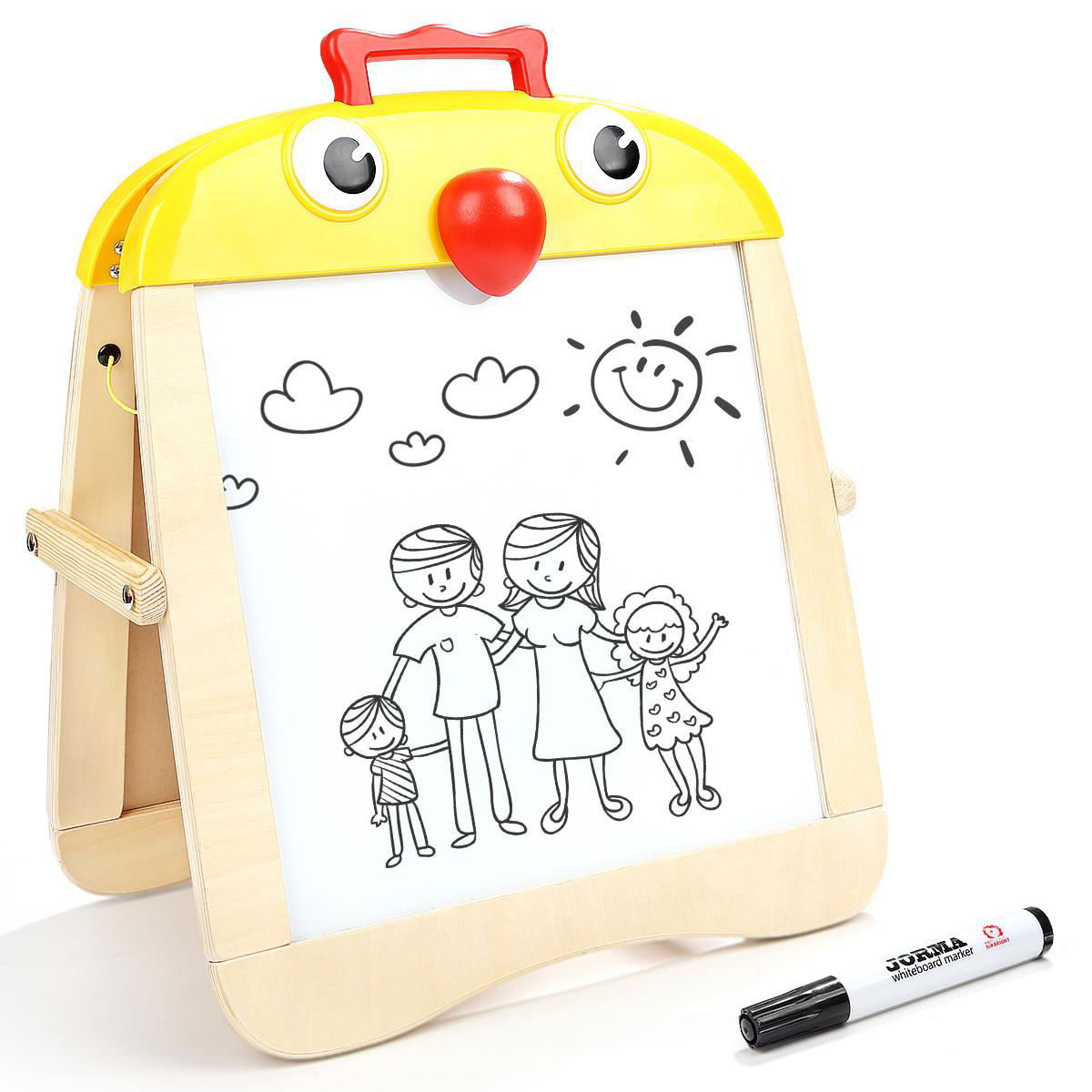 Popular Carton Kids Portable Chick Easel Learning Wooden Set 3