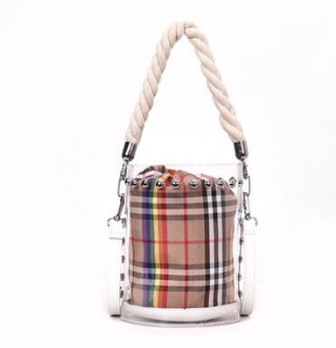 pvc tote bag bucket transparent shoulder bag