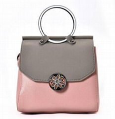 Matte color ethnic handbag