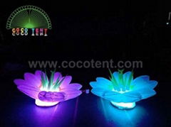 Inflatable lighting flower