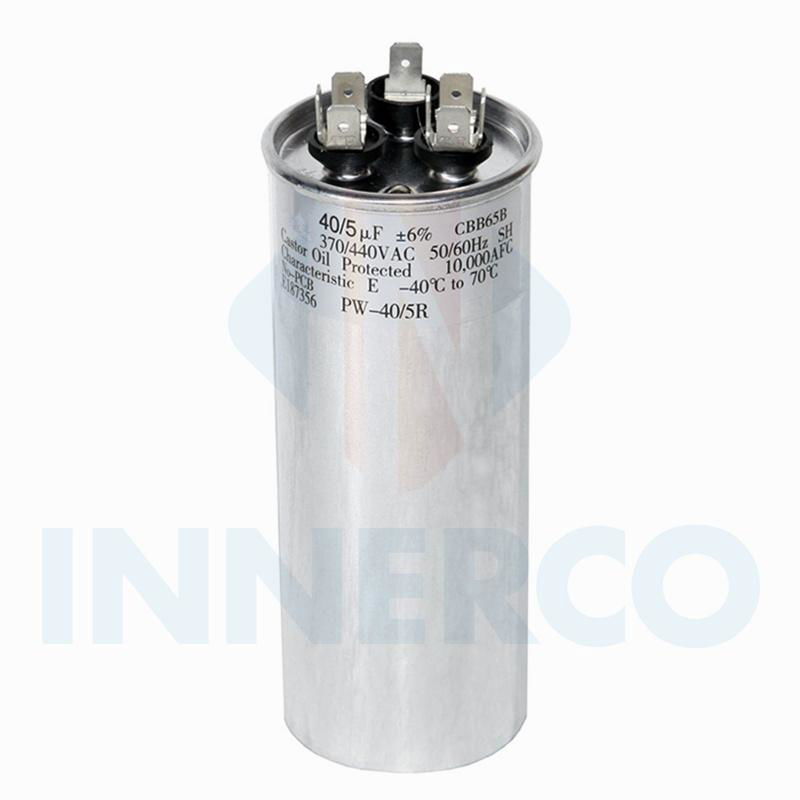 370 or 440 Volt Dual Run Round AC Capacitor 2