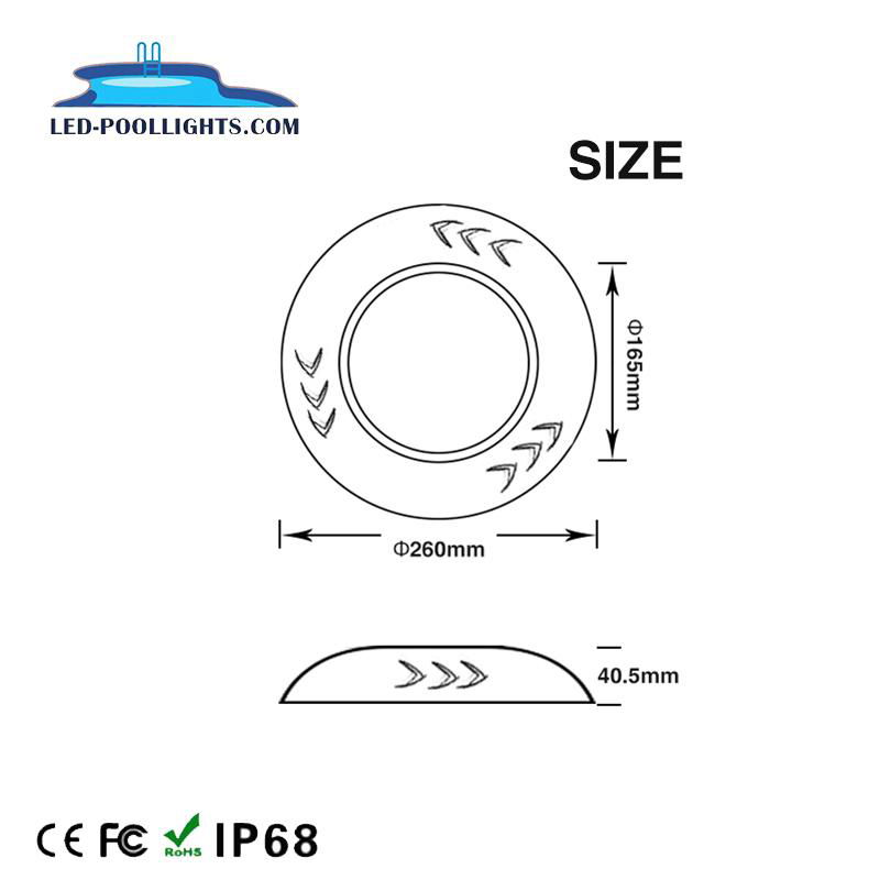 China Supplier Factory Supply IP68 Resin Fillde Led Swimming Pool Light 5