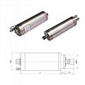 high speed electrical spindles with 800w 1