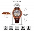XINBOQIN New Moon Phase Waterproof Men's Automatic Mechanical Wooden Watch 4